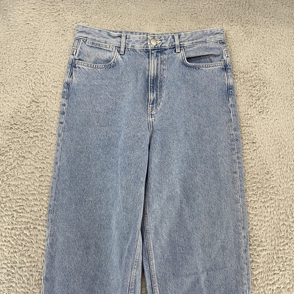 COS Barrel Jeans Womens 27 Light Wash Blue High Rise Ankle Denim Relaxed - Picture 2 of 13
